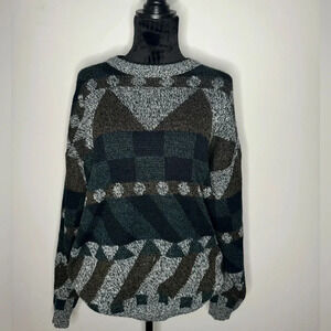 Vintage Michael Gerald Casual Vintage Multicolor Crewneck Grandpa Sweater